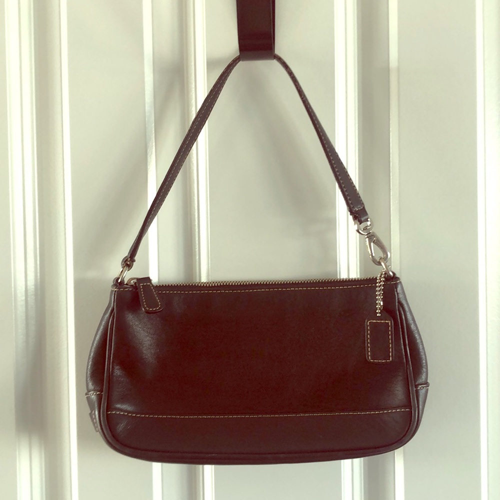 Coach black leather purse